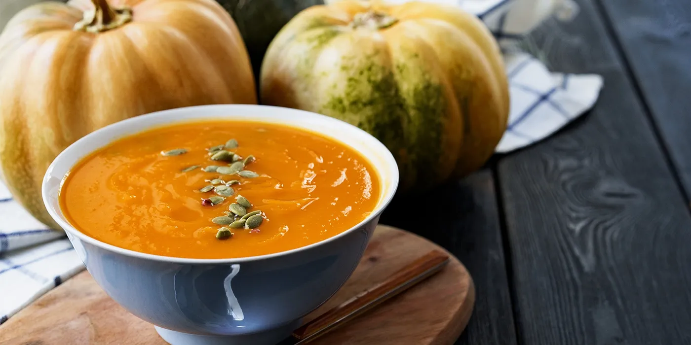 Selbstgemachte Kürbissuppe